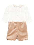Tutina per neonato La Stupenderia beige con colletto alla Peter Pan 1CBPG05 V23C42 LA STUPENDERIA 