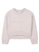 Felpa con stampa per bambino Givenchy Kids bianco con stampa logo sul davanti H30773 184 GIVENCHY KIDS 