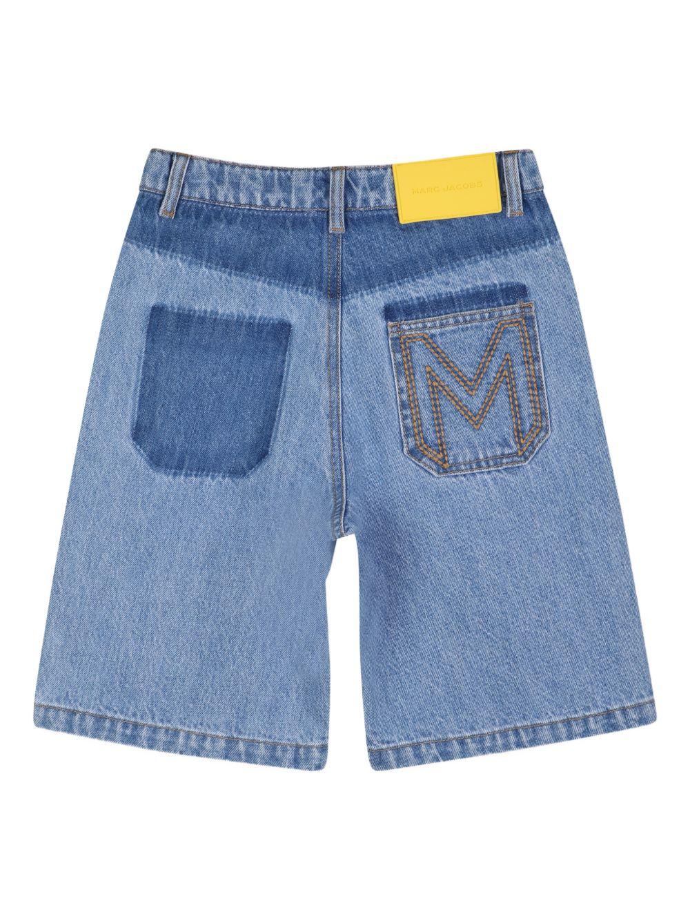 Shorts per bambina The Marc Jacobs Kids blu con tasche posteriori applicate W60786 Z10 THE MARC JACOBS KIDS 