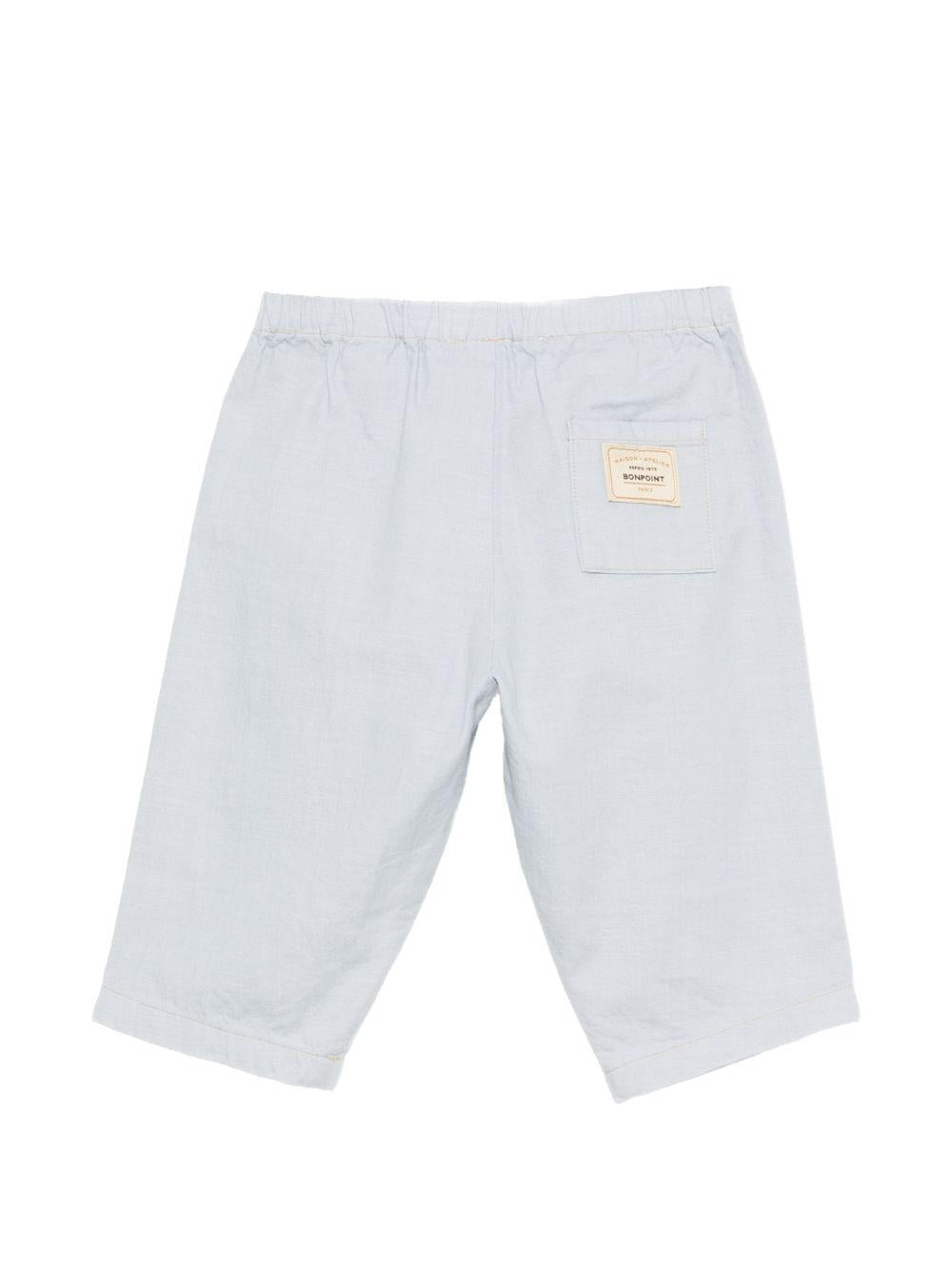 Pantaloni per neonato Bonpoint blu con vita elasticizzata S06ZPAW00003 010 BONPOINT KIDS 