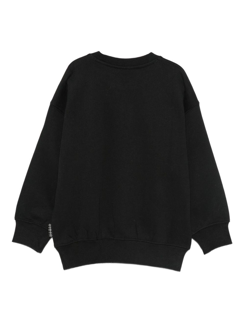Felpa per bambini Molo nera con simbolo della pace 6W25J214 0099 MOLO 