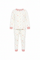 Pigiama per bambini Petit Bateau bianco con scollo rotondo e stampa a stelle A0F1A 01 PETIT BATEAU KIDS 