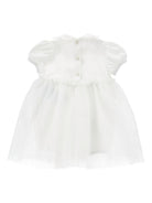 Abito per neonata Monnalisa bianco con dettaglio rosa 35G201 7010 0001 MONNALISA KIDS 