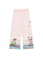 Pantaloni per bambina Molo Kids rosa con stampa grafica gattini 2W26I211 5803 MOLO KIDS 