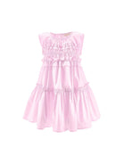 Abito per bambina Monnalisa rosa smanicato con ruches 17G910 7116 0090 MONNALISA KIDS 
