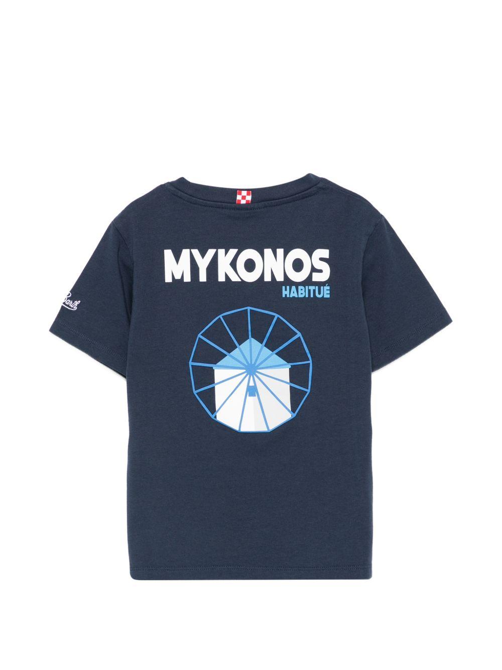 T-shirt per bambino MC2 Saint Barth Kids blu navy a girocollo PRL0001 02308L MC2 ST. BARTH KIDS 