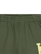 Shorts per bambino Kenzo Kids verde con motivo applicato K61886 64B KENZO KIDS 