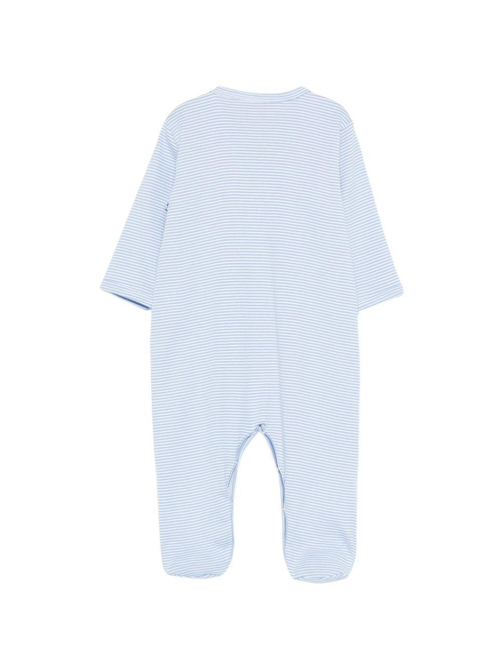 Pigiama per neonato Petit Bateau azzurro con chiusura con bottoni a pressioni A0FEX 01 PETIT BATEAU 