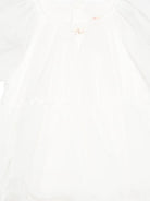 Abito per neonata Elisabetta Franchi bianco con decorazione con perline ENPG0590TU005 0004 ElISABETTA FRANCHI KIDS 