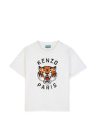 T-shirt per bambino Kenzo Kids bianca con stampa grafica K62051 117 KENZO KIDS 