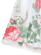 Shorts per bambina Vivetta azzurro in misto cotone e seta con stampa floreale all-over VE2559 AZZURRO VIVETTA KIDS 