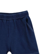 Shorts elasticizzati per neonato Kenzo Kids blu con applicazione logo K61853 84N KENZO KIDS 
