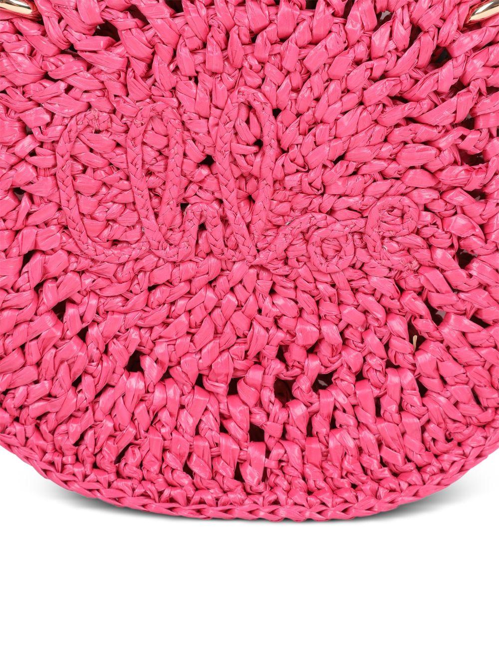 Borsa a tracolla per bambina Chloé Kids rosa con trama intrecciata C20875 46S CHLOE' KIDS 