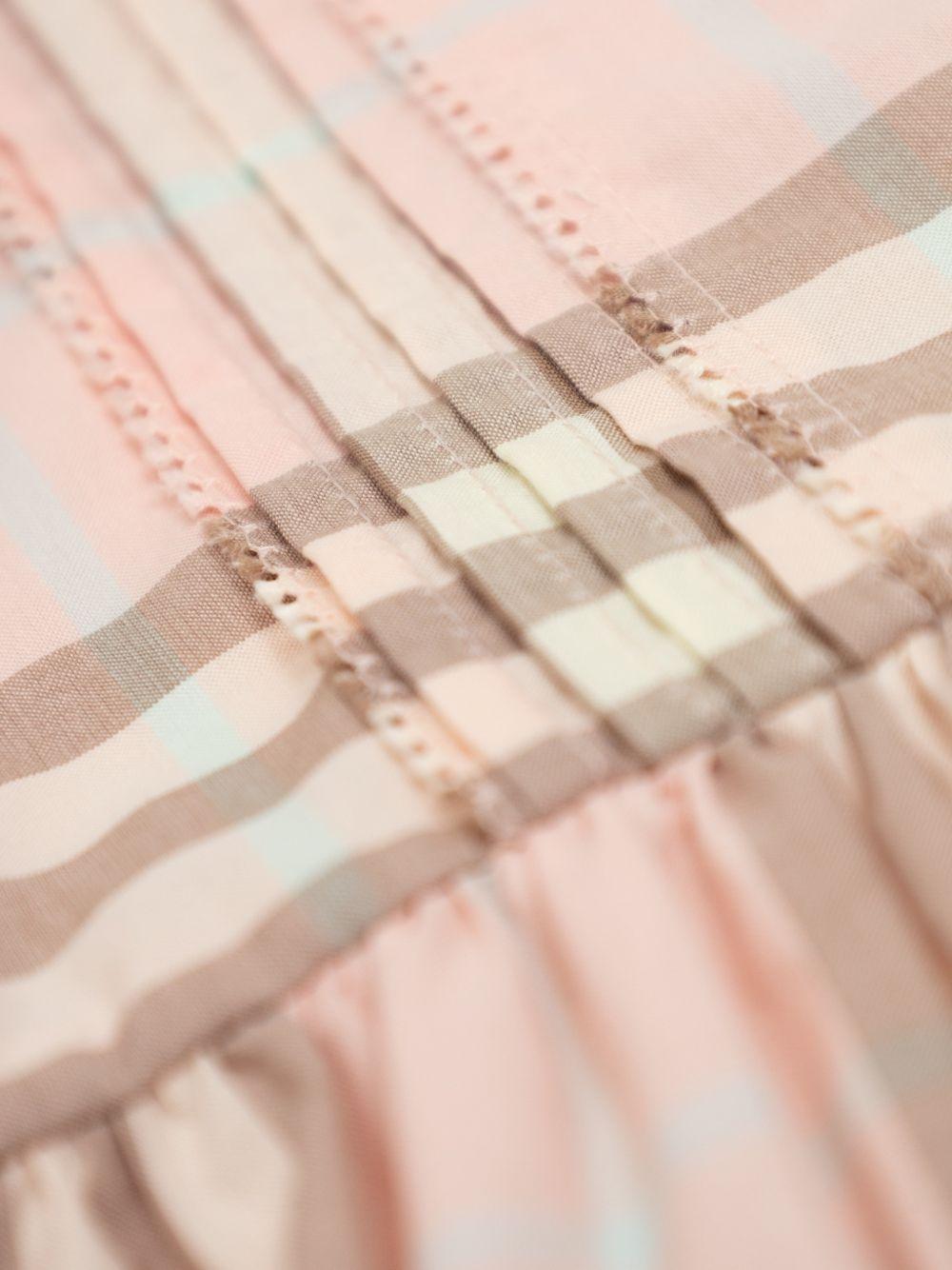 Abito Eadelle per neonata Burberry Kids rosa con motivo a quadri 8121224 C4170 BURBERRY KIDS 