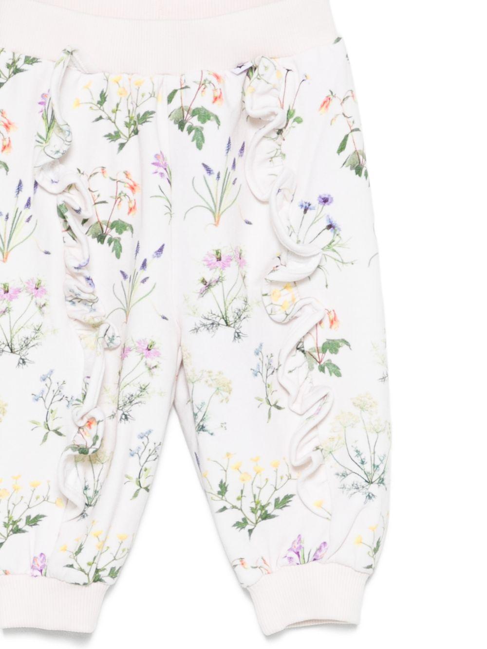 Shorts Sallie per neonata Molo beige con stampa a fiori 4S26I203 9541 MOLO KIDS 