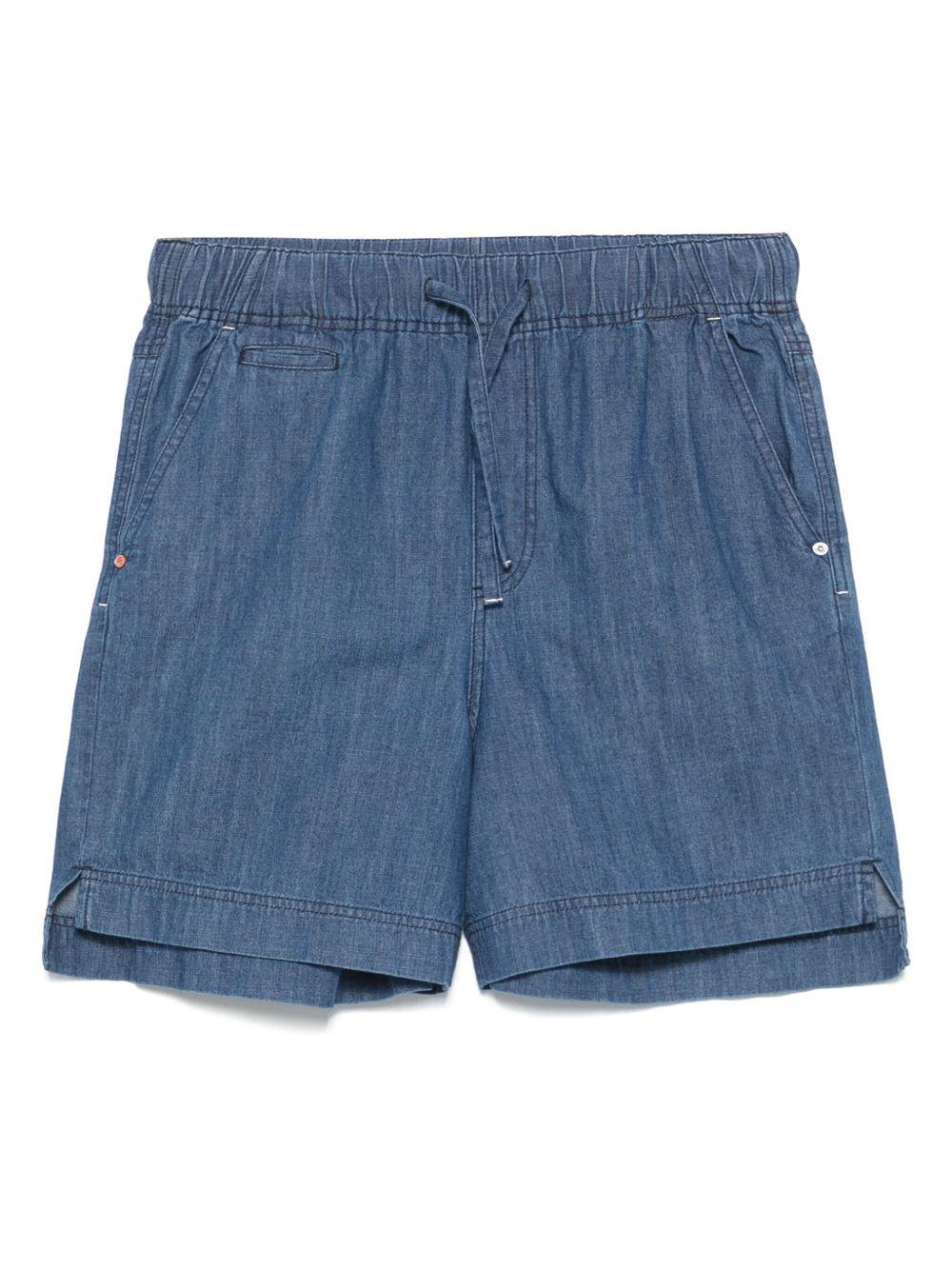 Shorts per donna Scotch & Soda blu in cotone con coulisse elasticizzata UFJ00694N 417 SCOTCH DONNA 