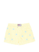 Costume per bambino MC2 Saint Barth Kids giallo con motivo stelle marine JEA0014 02167L MC2 ST. BARTH KIDS 
