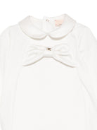 Tutina per neonata Elisabetta Franchi La Mia Bambina bianca con dettaglio fiocco ENTU1540RA016 0004 ElISABETTA FRANCHI KIDS 