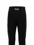 Pantaloni per bambina MSGM Kids neri con design a zampa S6MSJGPA071 110 MSGM KIDS 