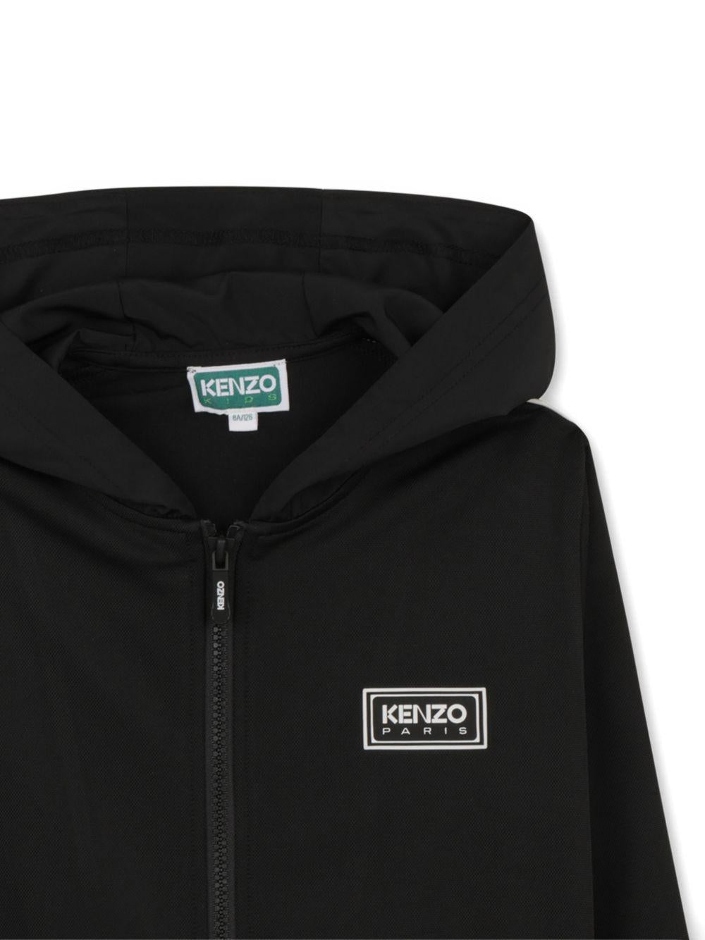 Felpa per bambino Kenzo Kids nero con cappuccio K61690 09B KENZO KIDS 