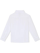 Camicia per bambino Dolce & Gabbana Kids bianco con ricamo logo L42S70 G7YEA W0800 DOLCE & GABBANA KIDS 