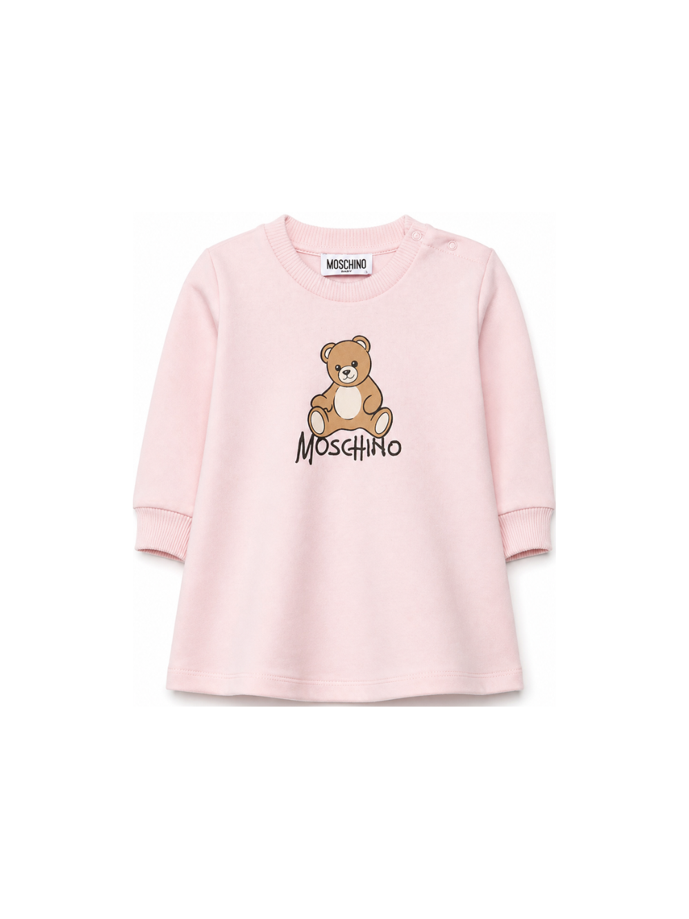 Abito per neonata Moschino Kids rosa con motivo Teddy Bear MBV0CVLCA40 50209 MOSCHINO KIDS 