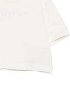 T-shirt per bambina Balmain Kids bianca con design crop BY4A01 Z3183 102BC BALMAIN KIDS 