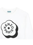 T-shirt per bambini Kenzo Kids bianca con stampa grafica K62020 117 KENZO KIDS 