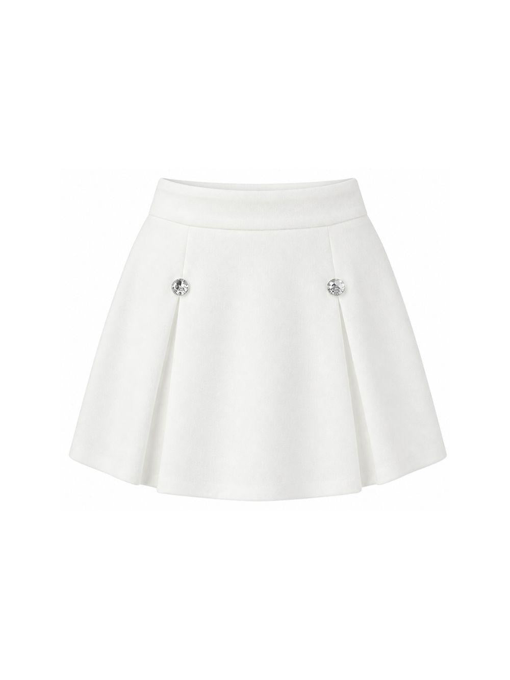Gonna per bambina Monnalisa bianca con strass 71G704 7124 0001 MONNALISA KIDS 