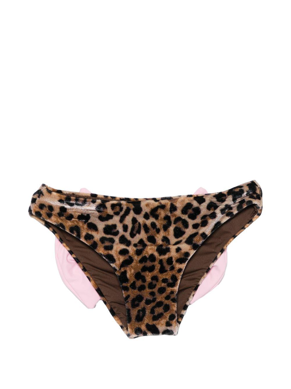 Costume per neonata MC2 Saint Barth Kids animalier con fiocco rosa MAD0001 00651L MC2 ST. BARTH KIDS 