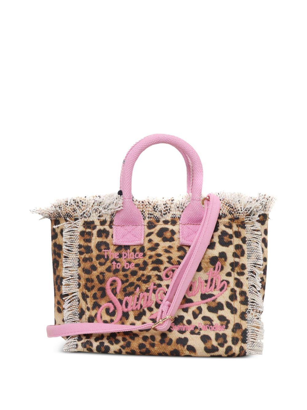 Borsa tote Vanity mini MC2 Saint Barth rosa con stampa animalier VAMI001 02591L MC2 ST. BARTH KIDS 
