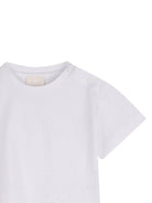 Set t-shirt e salopette per neonata Givenchy Kids bianco e beige con bottoni H31171 192 GIVENCHY KIDS 