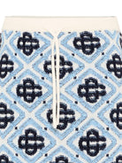 Gonna per bambina Casablanca Kids azzurra con maglia di diamanti KPF26KW151301 MONOGRAM CASABLANCA KIDS 