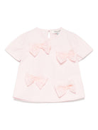 T-shirt per neonata A'lapage rosa in cotone con dettaglio fiocchi AL09 ROSA A'LAPAGE 