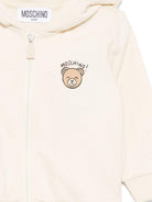 Felpa per neonati Moschino Kids beige con stampa Teddy Bear MUF067LCA19 20404 MOSCHINO KIDS 