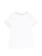 T-shirt per neonato Marella Ferrari bianca con rifiniture verdi CAY23 BIANCO VERDE MARIELLA FERRARI KIDS 