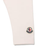 Leggings per neonata Moncler Enfant rosa con applicazione logo sulla gamba K19518H0000289AUM 529 MONCLER KIDS 