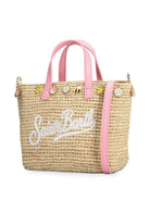 Borsa tote Raffia City mini MC2 Saint Barth beige con decorazione RAFC003 07481L MC2 ST. BARTH 