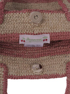 Borsa per bambina Bonpoint rosa con scritta ricamata C06GBAW00001 221 BONPOINT 