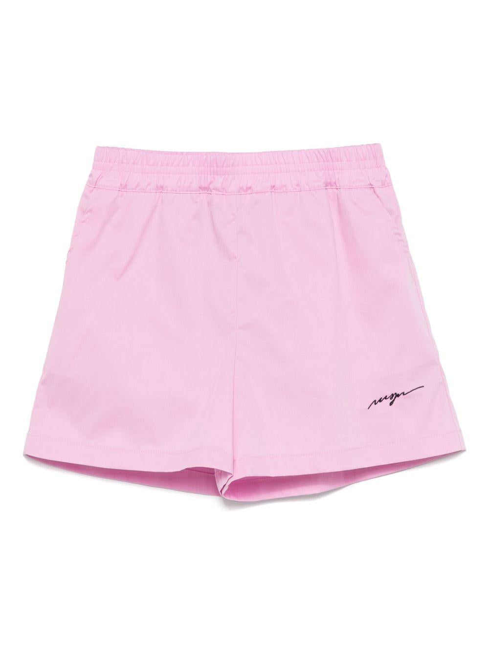 Shorts sportivi con logo per bambina MSGM Kids rosa con due tasche laterali S5MSJGSH270 MS003 MSGM KIDS 