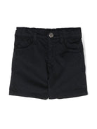 Shorts per neonato Emporio Armani Kids blu con bottoni con logo inciso 8NHS01 4N7LZ 0920 EMPORIO ARMANI KIDS 