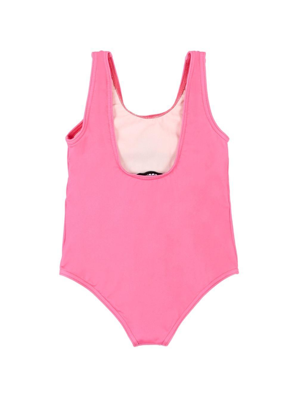Costume intero per neonata Moschino Kids rosa con stampa Teddy sul davanti M2L00ALKA11 50533 MOSCHINO KIDS 