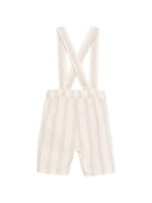 Shorts con bretelle per neonato Mariella Ferrari beige con vita elasticizzata sul retro PNG7BIS BEIGE MARIELLA FERRARI KIDS 