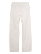 Pantaloni per bambino Michael Kors Kids bianchi con motivo all-over R30571 190 MICHAEL KORS KIDS 