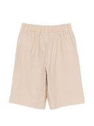 Shorts per bambino Emporio Armani Kids beige con logo aquila sul davanti EB001063 AF20957 U6151 EMPORIO ARMANI KIDS 