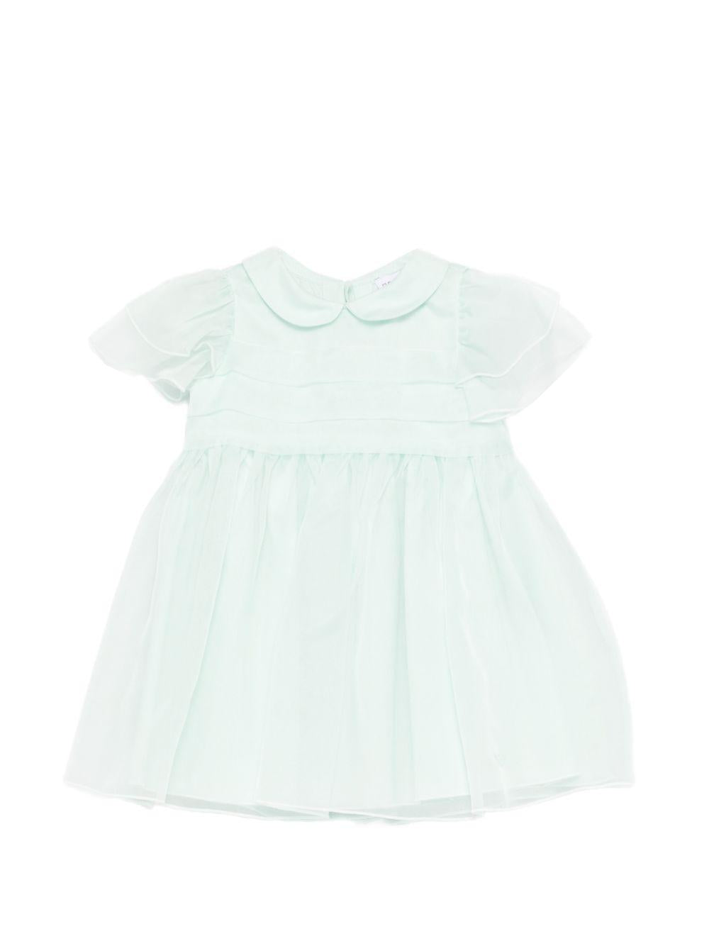 Abito per neonata Emporio Armani Kids verde con colletto alla Peter Pan EG000546 AF21205 U9044 EMPORIO ARMANI KIDS 