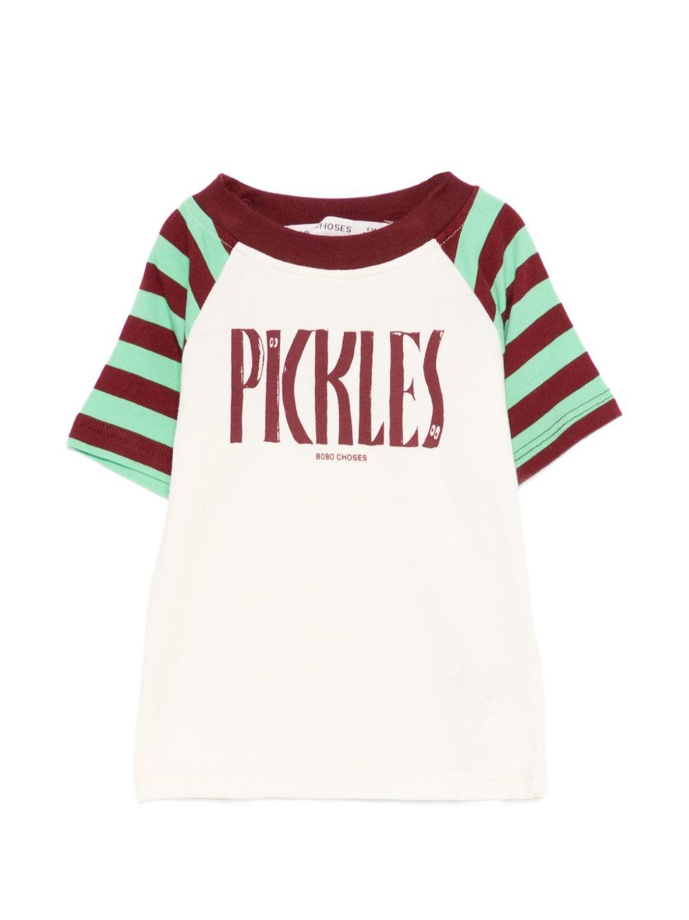 T-shirt per neonato Bobo Choses multicolore con dettagli a righe B126AB018 101 BOBO CHOSES KIDS 