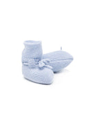 Scarpine primi passi per neonato Paz Rodriguez azzurre con fiocco 018-22507 801 PaZ RODRIGUEZ KIDS 