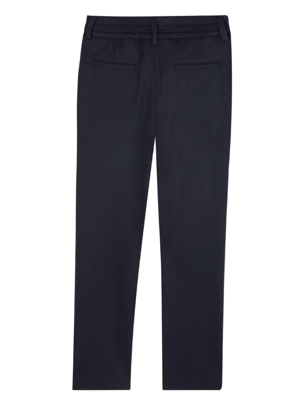 Pantaloni per bambino BOSS Kids blu con logo J52299 862 BOSS KIDS 