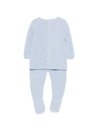 Set maglioncino e pantaloni per neonati Paz Rodriguez blu con lavorazione in pointelle 103-123688 860 PaZ RODRIGUEZ KIDS 